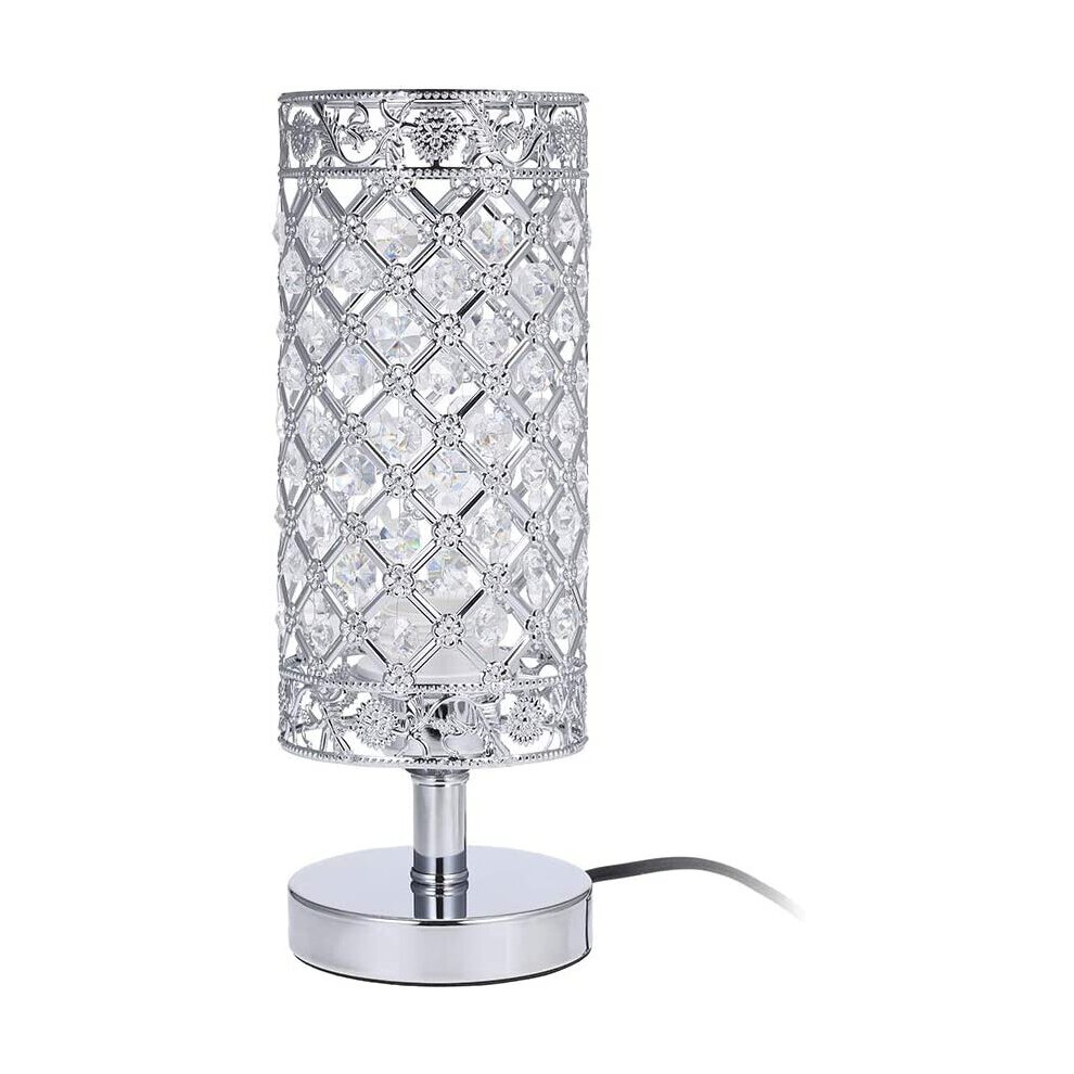 Xinyu Crystal Table Lamps Silver Bedside Nightstand Lamp Desk