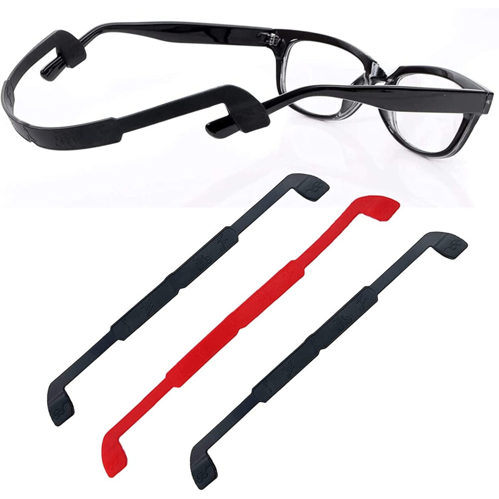 Xinyu 3 Pack Anti-Slip Glasses Strap, Silicone Eyewear Retainer Eyeglasses Holder