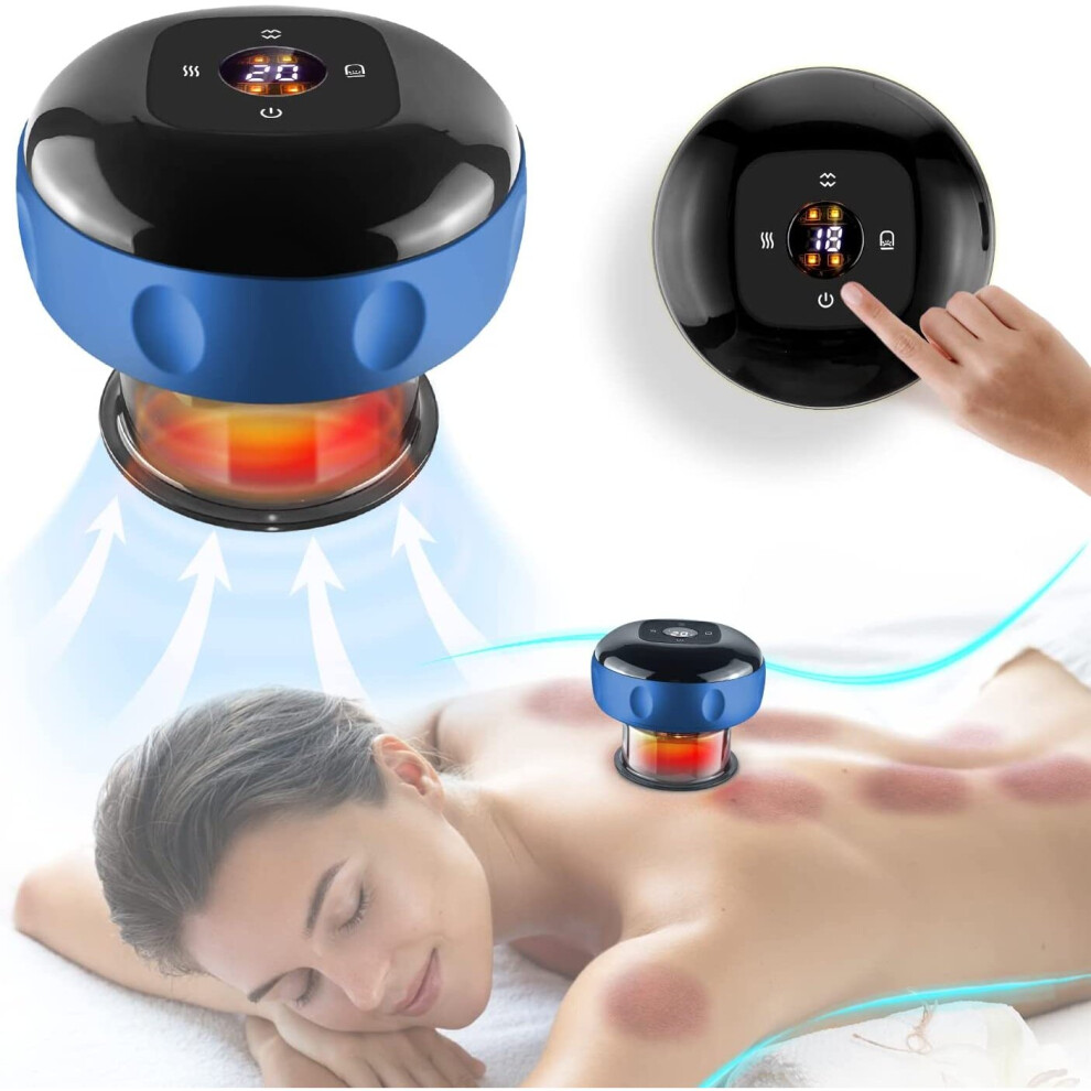 Xinyu Red/Light Smart Cupping Set, 3 In 1 Dynamic Vacuum Therapy Machine, Electric Cellulite Remover Massager, Gua Sha Massage Tool With 12 Level Temperature And
