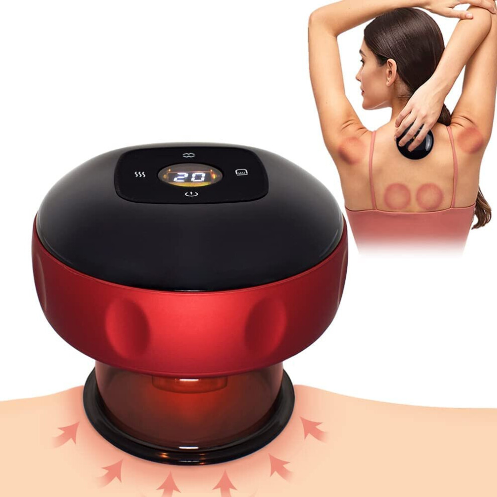 Xinyu Red/Light Electric Cupping Therapy Machine With 12 Level Temperature And Suction, Smart Cupping Therapy Massager, Electric Cupping Therapy Machin
