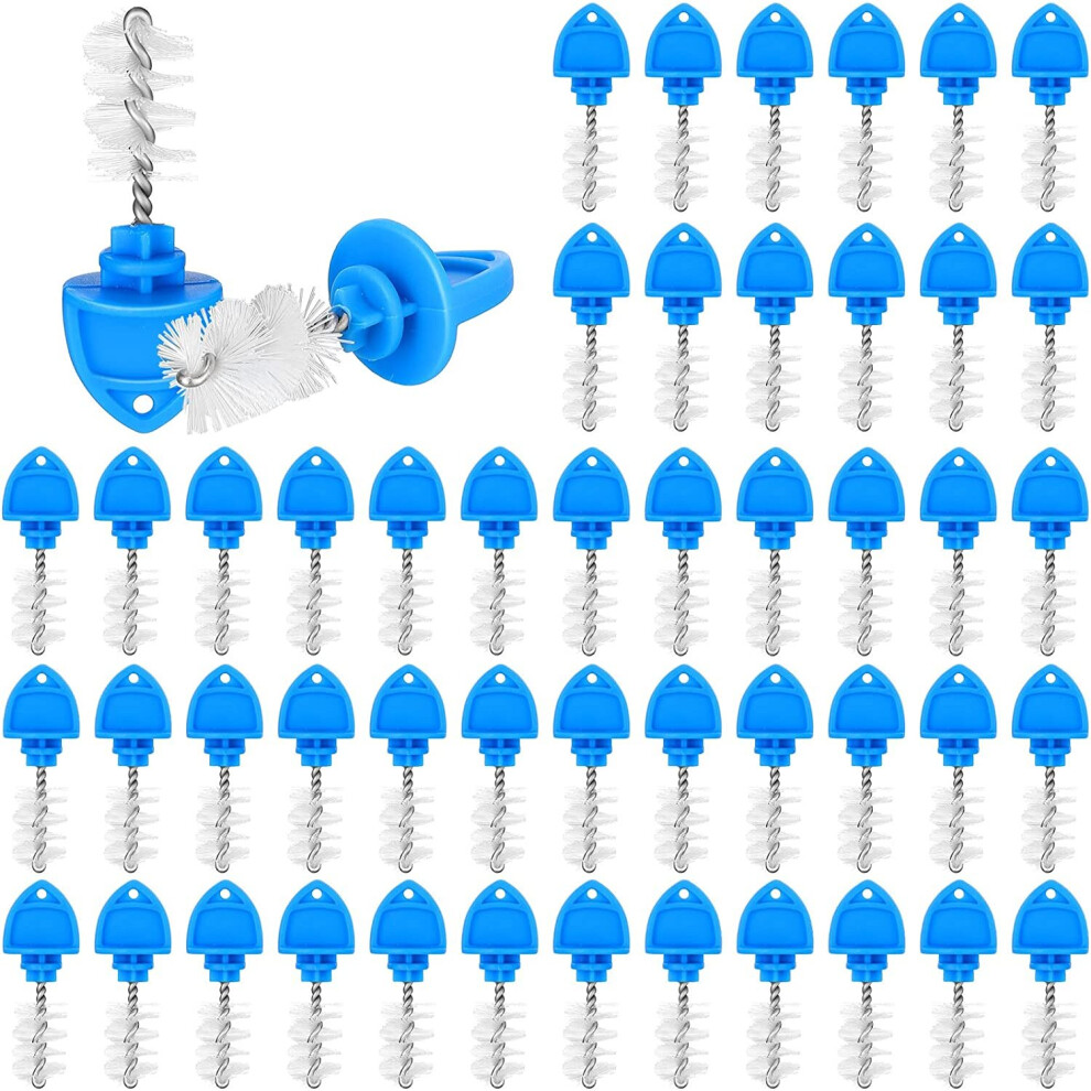 50 Pack Beer Plugs Tap Brush Blue Beer Faucet Tap Cleaning Plug Hygiene Brush Draft Beer Tap Plug