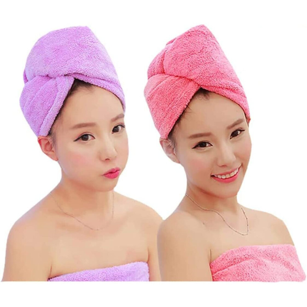 Microfiber Hair Towel 2 Pack Dry Hair Towel Twist Wrap-image-OPC-PBBG9NC-NEW