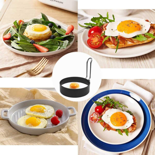 4 Pack Stainless Steel Eggs Maker Non Stick Round Egg Cooker 1