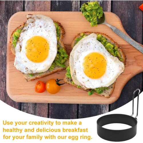 4 Pack Stainless Steel Eggs Maker Non Stick Round Egg Cooker 2