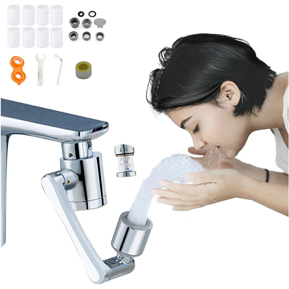 Splash Filter Sink 1080Â¡Ã£ Rotating Faucet Aerator,Faucet Extender With 8Pcs Replace Water Purifier,Universal Swivel Faucet Aerator Attachment Spl 781238421880