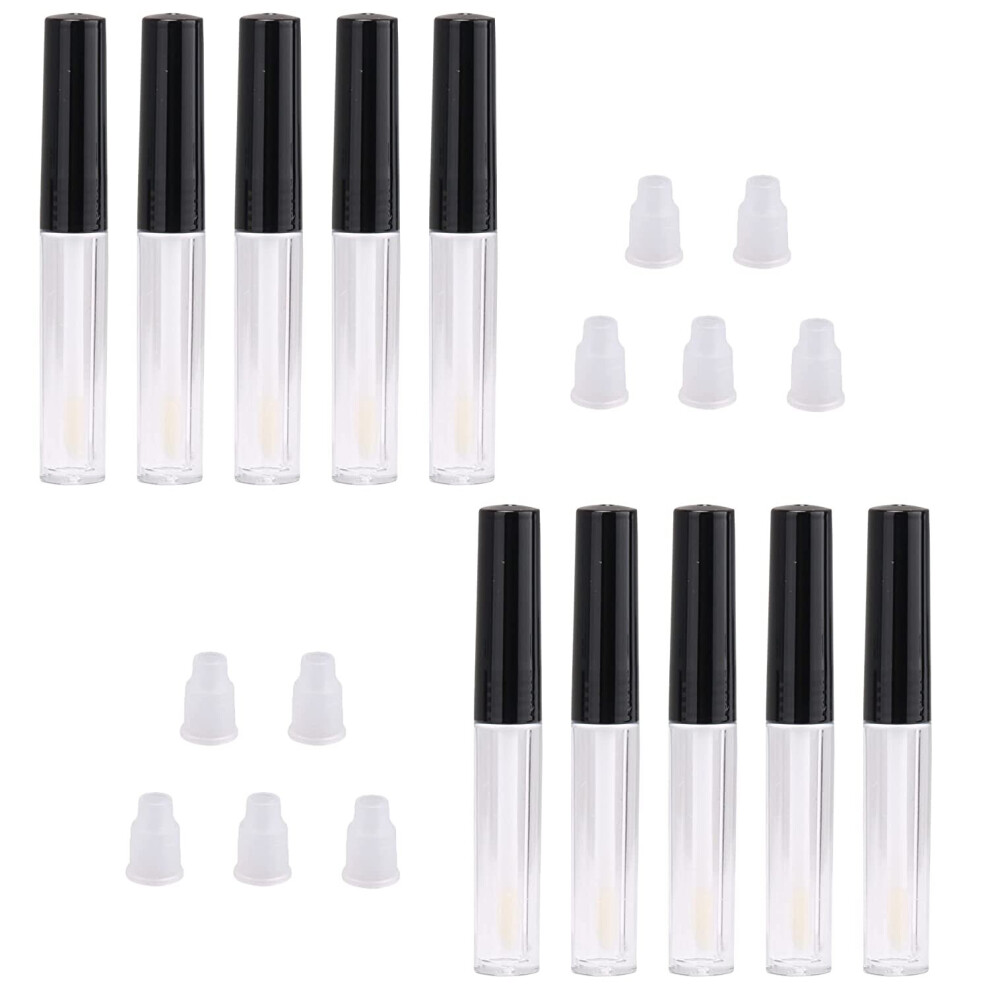Xinyu Black 10Pcs 1.3Ml Clear Mini Lip Gloss Tube Empty Lip Balm Containers Diy Cosmetic Bottle