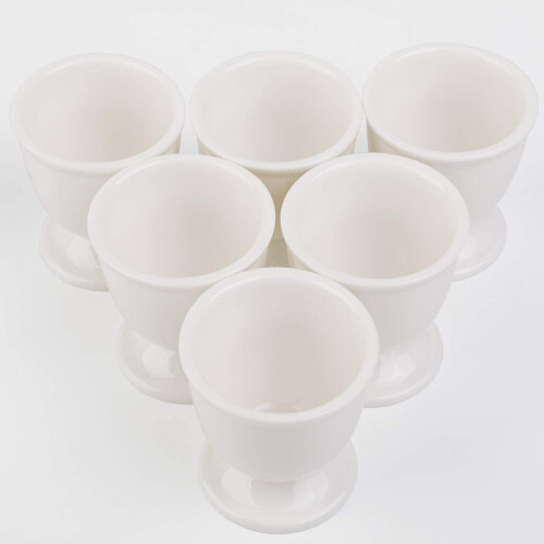 Ceramic Soft Hard Boiled Egg Cups Holder Set of 6 2