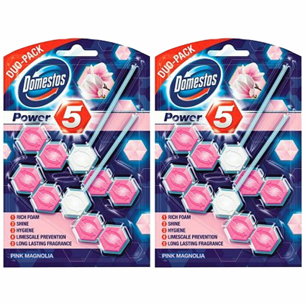 (Buy 2) Domestos Power5 Pink Magnolia Toilet Rimblock