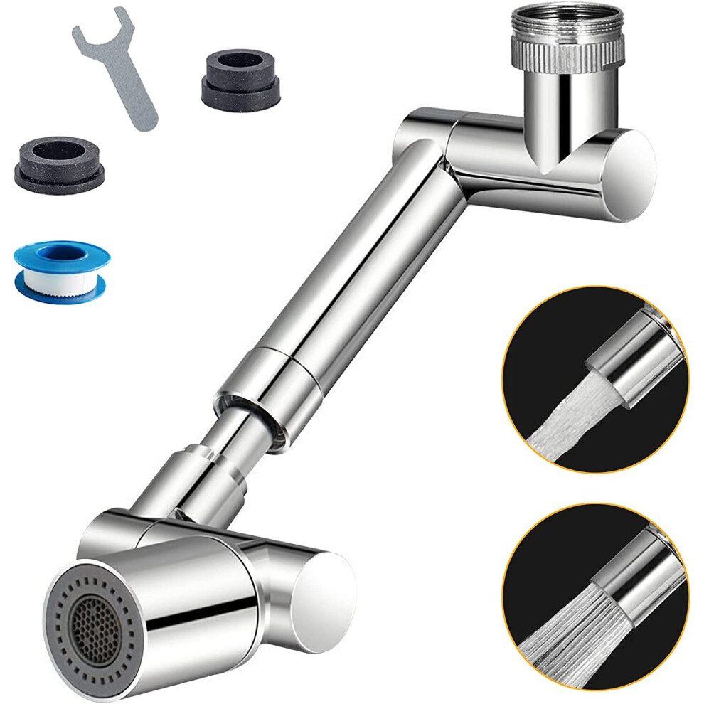 1440Â¡Ã£Swivel Faucet Extender,Upgrade Lengthen Rotatable Faucet Aerator,Large-Angle Rotating Splash Filter Faucet With 2 Water Outlet Modes 781238422016