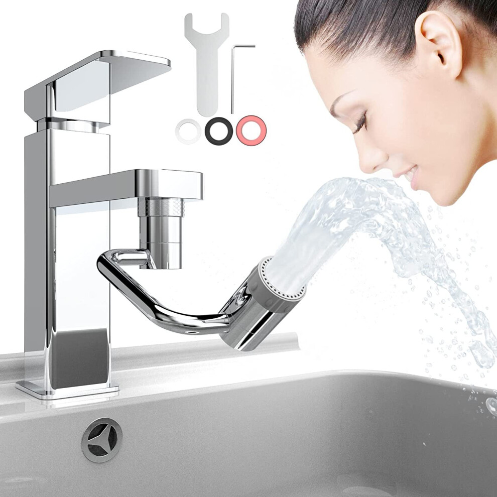 Faucet Extender, 1080Â¡Ã£ Large-Angle Rotating Faucet Extender Aerator, Universal Splash Filter Faucet Aerator 781238422030