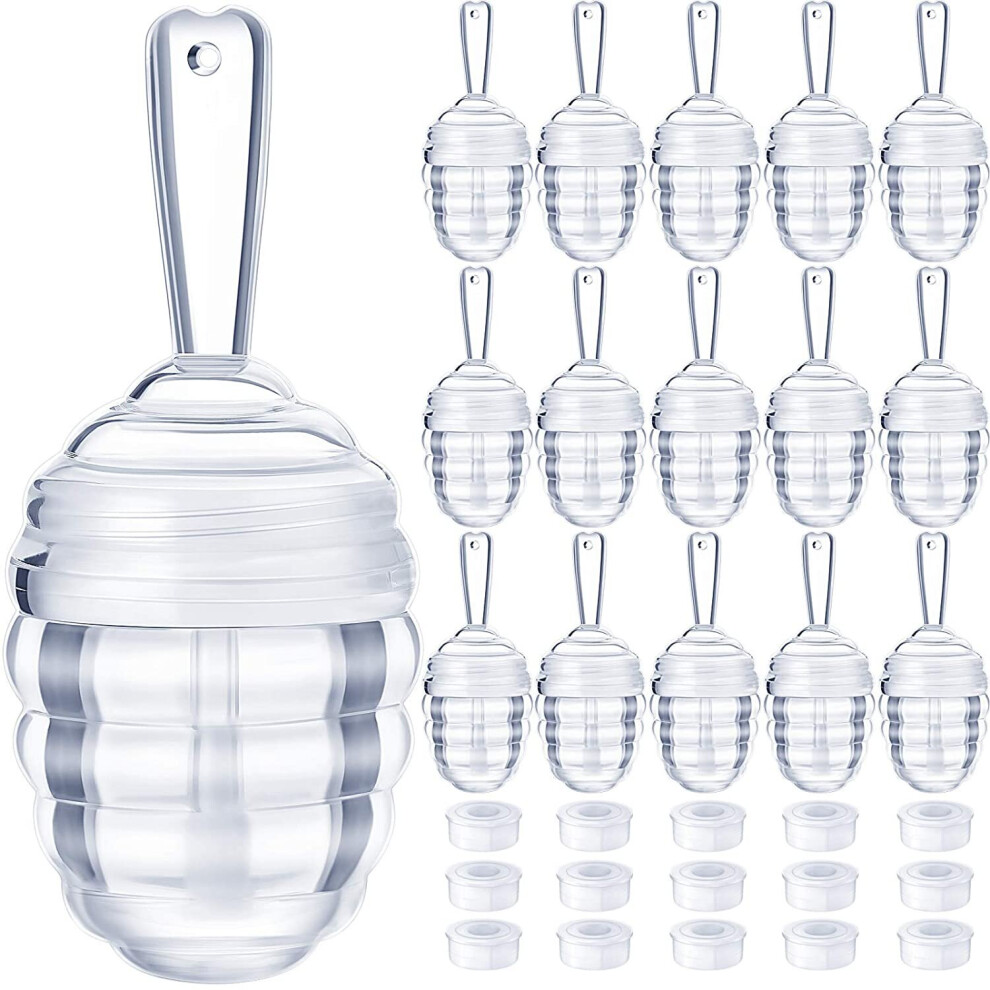 Xinyu 28 Pieces Honey Pots Shaped Lip Gloss Tube Empty Lip Gloss Containers Lip Balm Bottle Refillable Cute Lipstick Tubes With Wand