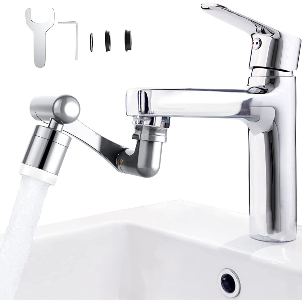1080Â¡Ã£+360Â¡Ã£ Swivel Faucet Extender, Universal Large-Angle Rotating Splash Filter Faucet Aerator 781238422139