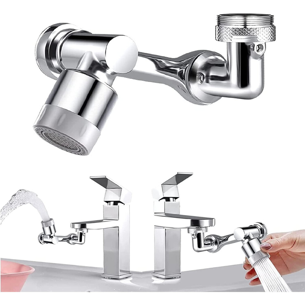 1080 Degree Rotatable Faucet Aerator-1080 Rotating Faucet Extender-Swivel Faucet Attachment With 2 Water Outlet Modes 781238422276