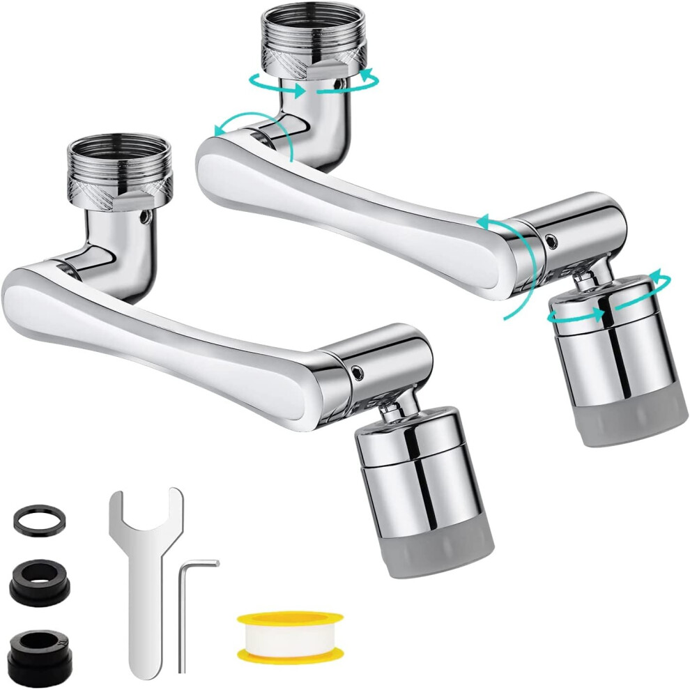 Rotating Faucet Extender Upgrade 1440Â¡Ã£Universal Swivel Faucet Aerator With 2 Modes, Robotic Arm Splash Filter Faucet Extender Adjustment Bathroo 781238421972