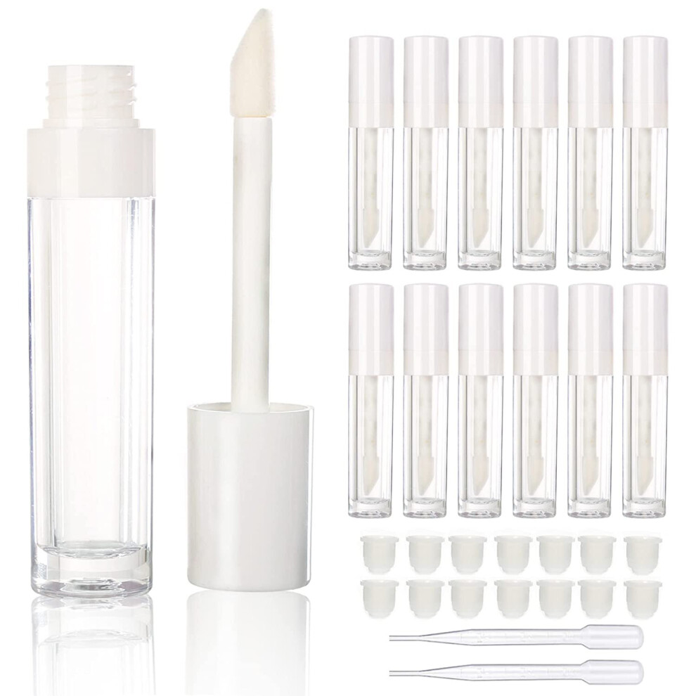 Xinyu 14 Pcs Empty 8Ml Big Wand Lip Gloss Tube Concealer Tube Packing White