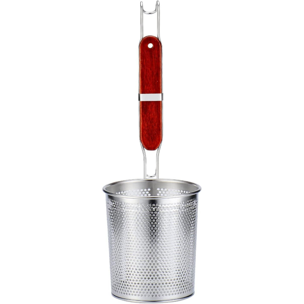 Tenta Kitchen Micro-Perforated Stainless Steel Pasta Basket Mesh Spider Food Dumpling Noodle Strainer,Fine Mesh Skimmer Kitchen Fine Sieve Mesh S-image-OPC-PBBGB55-NEW