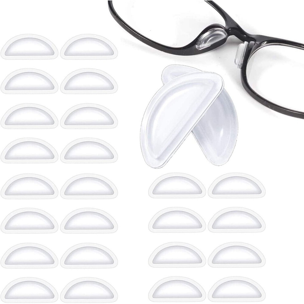 Xinyu Eyeglass Nose Pads, 12 Pairs Adhesive Soft Silicone Anti-Slip Eyewear Nose Pads, Air Chamber, Air Cushions