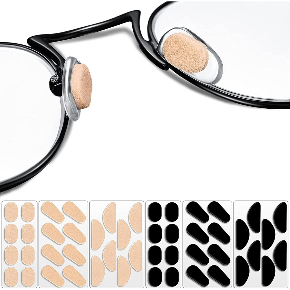 Xinyu 96 Pairs Of Eyeglasses Nose Pads Glasses Support Nose Pads Soft Foam Self-Adhesive Nose Pads Sponge Anti-Slip Nose Pads