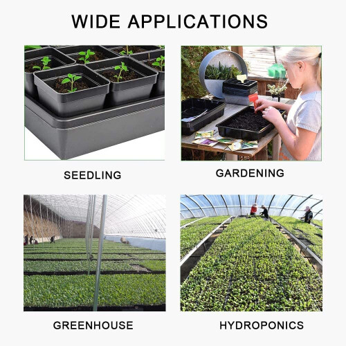 10-Pack Microgreen Seed Starter Grow Trays 2