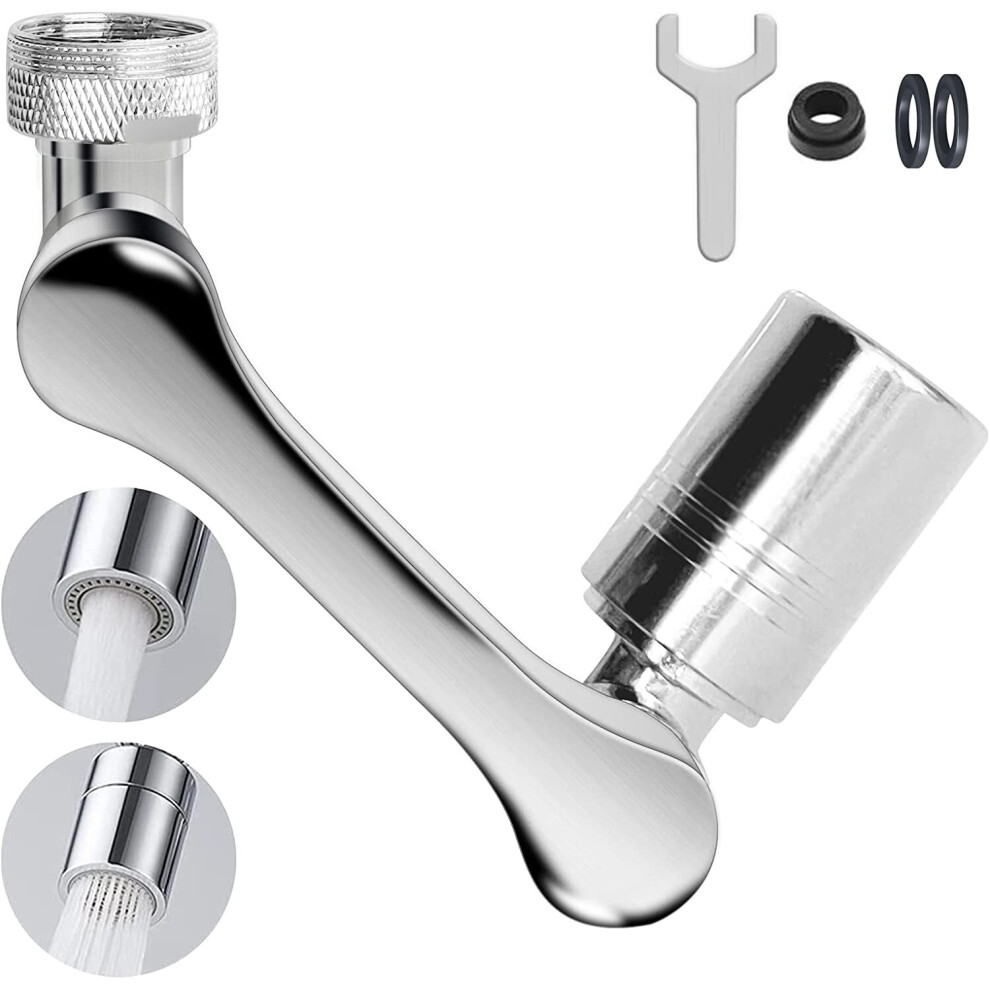 Faucet Extender Aerator Universal 1080 Rotation Faucet Sink Sprayer Attachment Swivel Robotic Arm Faucet Adapter 781238422375