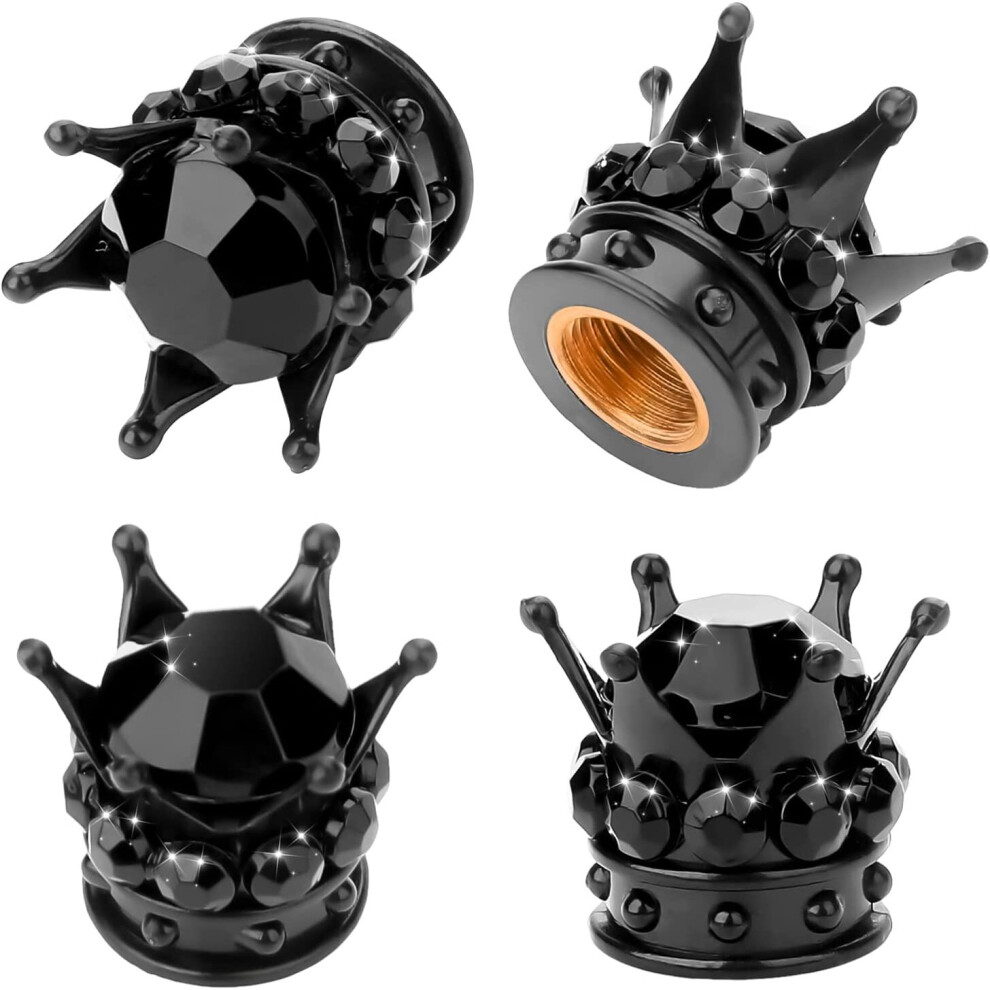 Tire Valve Stem Caps, 4Pcs Bling Tire Valve Stem Caps, Heavy-Duty Handmade Crystal Rhinestone Vehicle Car Tire Caps Covers 781238425994