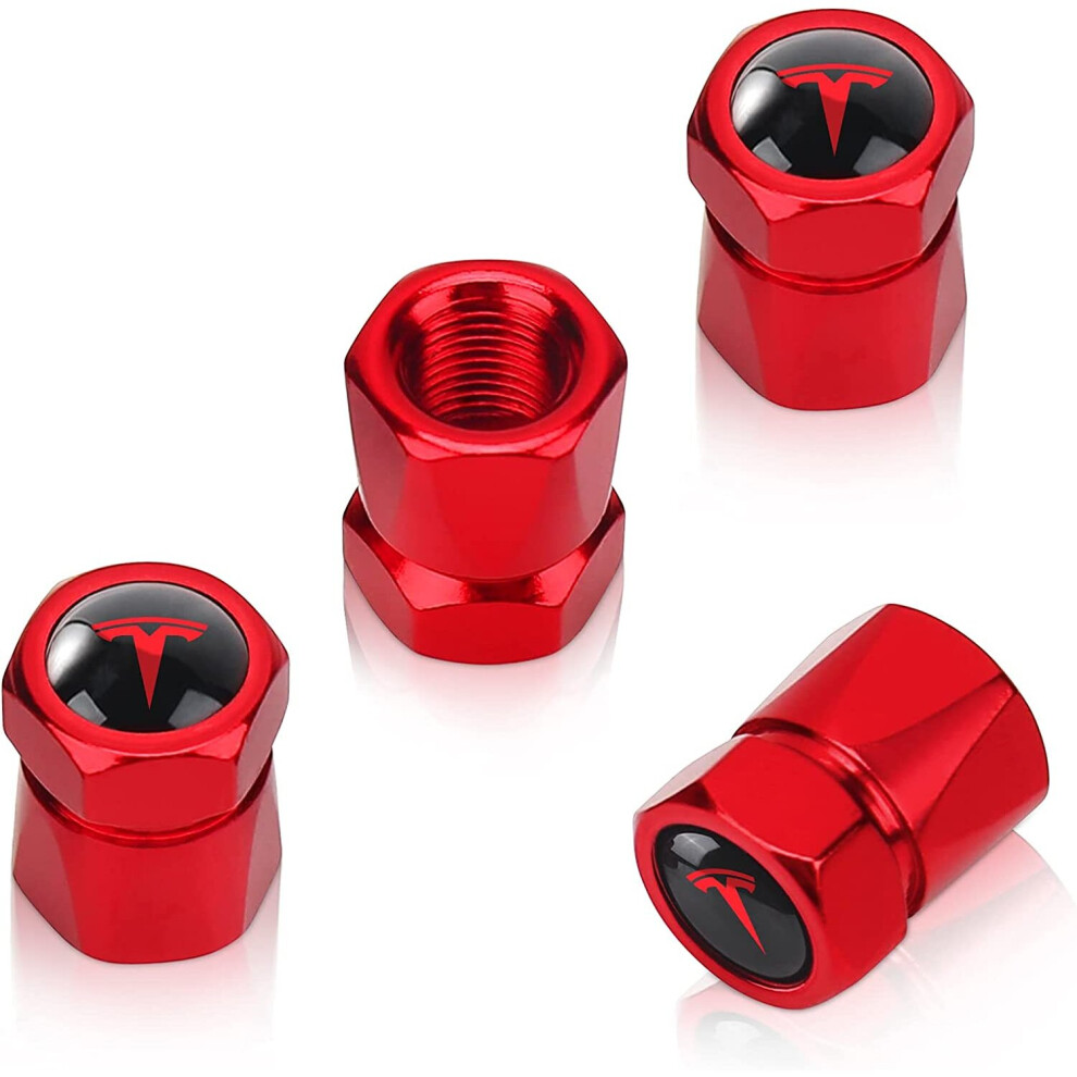 4 Pieces Red Car Wheel Tire Valve Stem Cover-Auto Valve Stem Caps Suitable-image-OPC-PBBGBFG-NEW
