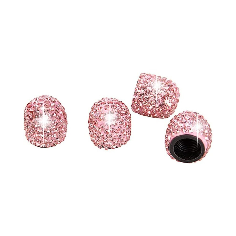 4 Pack Bling Bling Car Tire Valve stem capsFashionable Diamond Crystal Design Valve stem caps Universal-image-OPC-PBBGBJ8-NEW