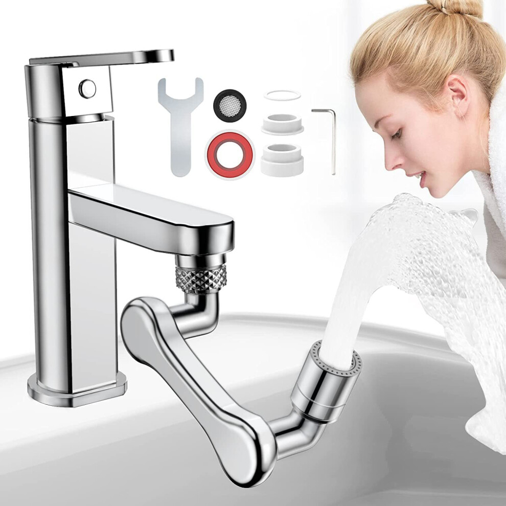 1080Â¡Ã£ Faucet Extender - Faucet Aerator Rotating Splash Filter Faucet, Large Angle Swivel Faucet Aerator Sprayer, Sink Attachment 781238422412