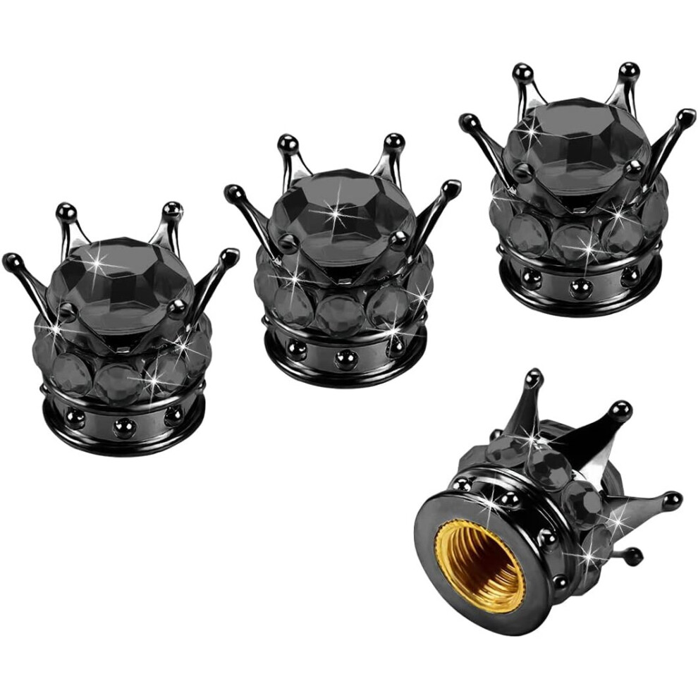 Tire Valve Stem Caps, 4Pcs Handmade Bling Rhinestone Car Stem Air Caps Cover, Dustproof Tire Valve Caps 781238426120