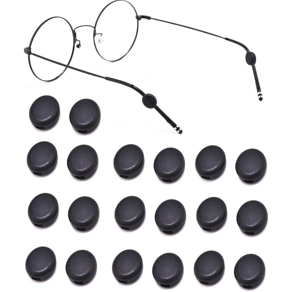 Xinyu Silicone Eyeglasses Temple Grips Retainer, Mini Round Eyewear Retainer, Anti-Slip Glasses Retainers, Frame Grips