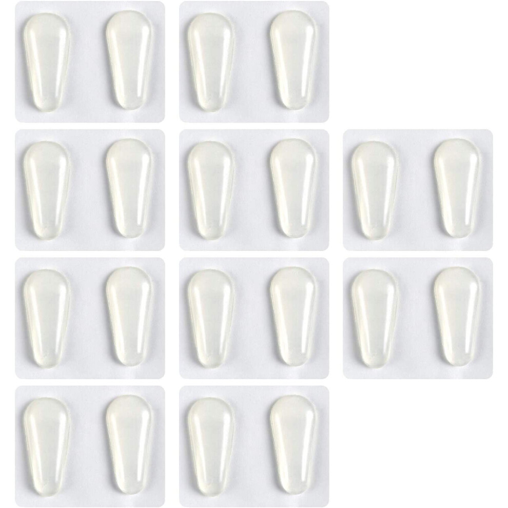 Xinyu 10 Pairs Nose Pads Adhesive Non-Slip Eyeglass Pads Silicone Glass Pads