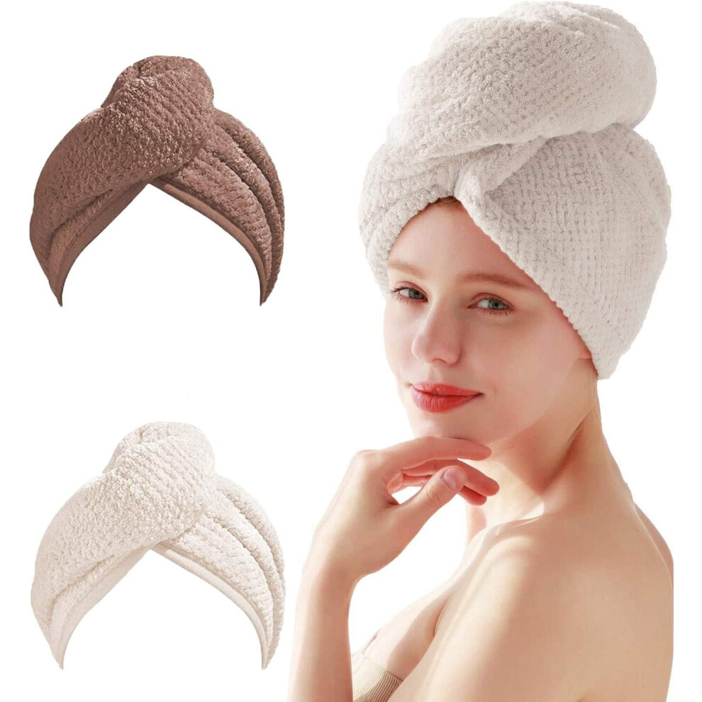 Microfibre Hair Towel - Hair Towel Wrap for Women  Dry Hair
