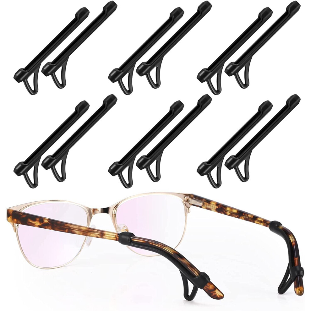 Xinyu Glass Ear Grips, 6 Pairs Glasses Ear Cushion With Hook Anti Slip Silicone Temple Tips Sleeves