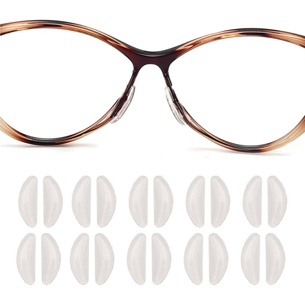 Xinyu Eyeglasses Silicone Nose Pads,Adhesive Eyeglass Nose Pads,Anti-Slip Soft Nosepads