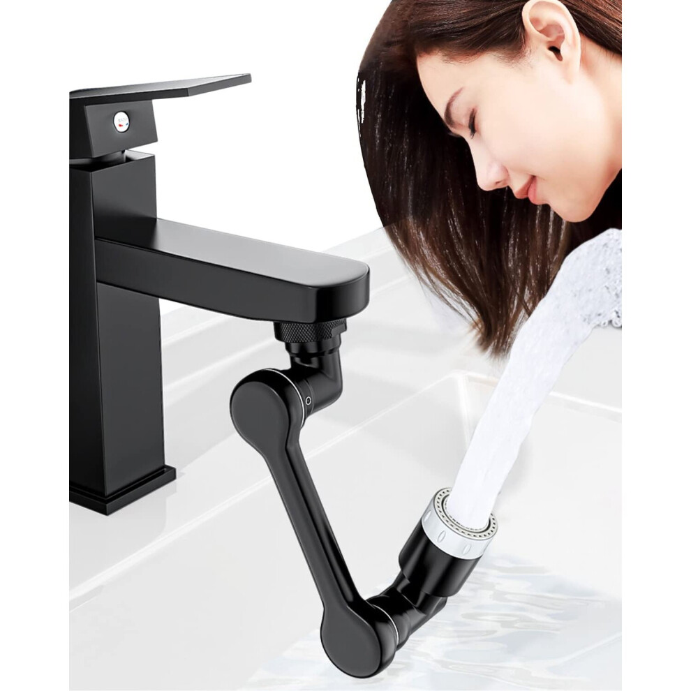 Faucet Extender, 1080 Degree Rotatable Multifunctional Extension Faucet Aerator, Large-Angle Rotating Splash Filter Faucet Attachment 781238422702