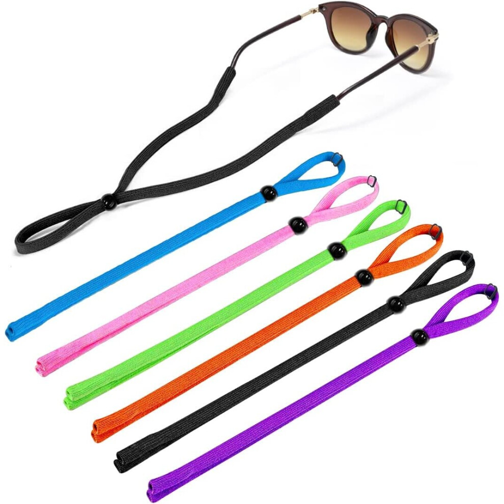 Xinyu Glasses Strap, 6Pcs Adjustable Eye Glasses String Strap, Colored Glasses Holder Strap, Sunglasses Strap