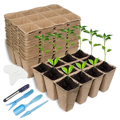 Biodegradable Seed Starter Trays Seed Starter Peat Pots 10pcs peat pots