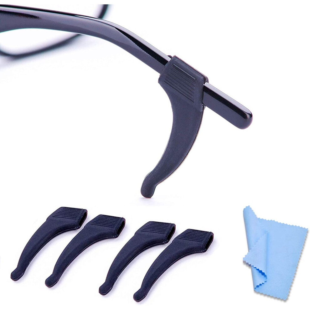 Xinyu Eyeglass Ear Grip - Soft Comfortable Anti-Slip Holder, Silicone Ear Hook, Eye Glass Temple Tips Sleeve Retainer