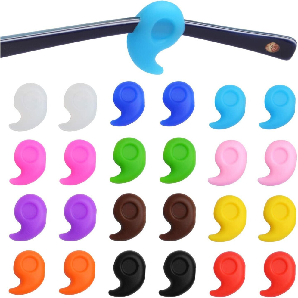 Xinyu 12 Pairs Silicone Eyeglasses Retainers Eyeglasses Ear Hook Anti-Slip Eyeglasses Holder Glasses Ear Hook Grip