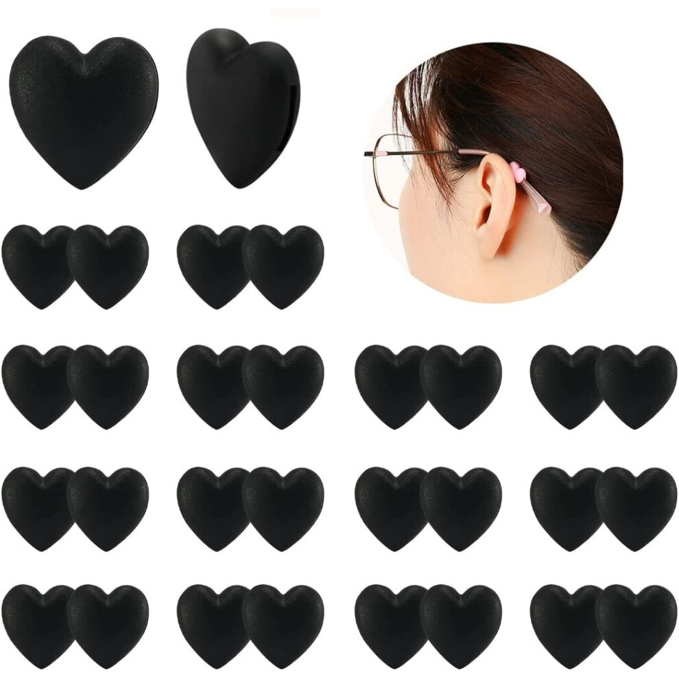 Xinyu 15 Pairs Silicone Eyeglasses Retainer, Eyewear Ear Grip Ear Hooks Anti-Slip Holder Eyeglasses Stoppers Temple Tips
