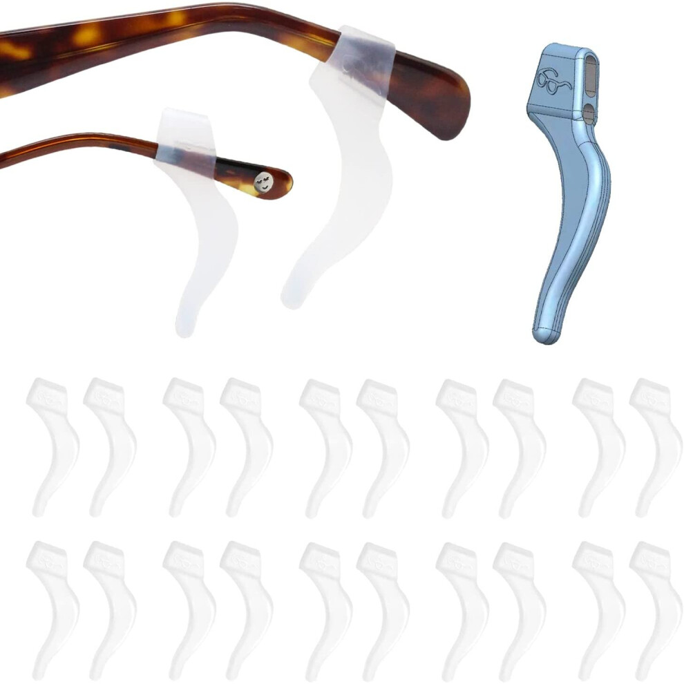 Xinyu Upgrade Eyeglass Ear Grips 2 Holes Design Glasses Holder Silicone Anti-Slip Elastic Eyeglasses Retainers Ear Hook