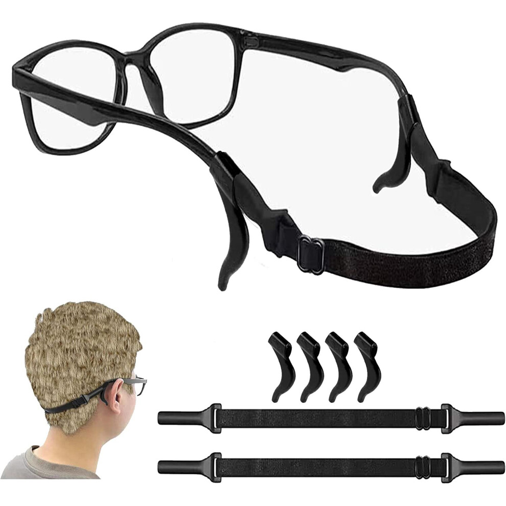 Xinyu Adjustable Glasses Strap, 6 Pcs No Tail Elastic Sunglasses Strap And Anti-Slip Silicone Ear Grip, Eyeglasses Strap