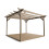 (Rustic Brown, 2.4m x 2.4m (with 4 posts)) Pergola and decking kit (Orchid design) 2