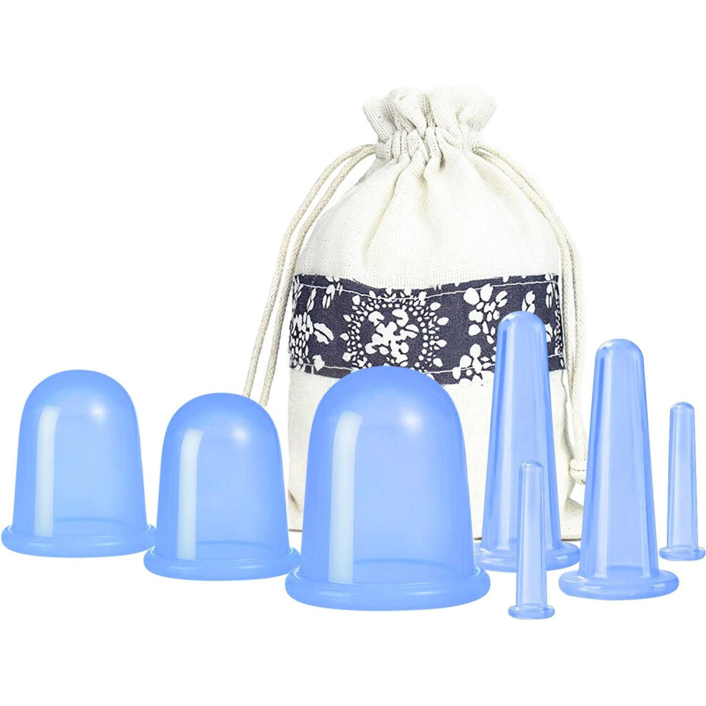 Xinyu Cupping Therapy Sets 7Pcs Silicone Anti Cellulite Cup Vacuum Suction Massage Cups Facial Cupping Sets Body And Face Massager