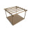 (Rustic Brown, 2.4m x 2.4m (with 4 posts)) Pergola and decking kit (Orchid design) 3