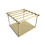 (Rustic Brown, 2.4m x 2.4m (with 4 posts)) Pergola and decking kit (Orchid design) 4
