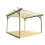 (Rustic Brown, 2.4m x 2.4m (with 4 posts)) Pergola and decking kit (Orchid design) 1