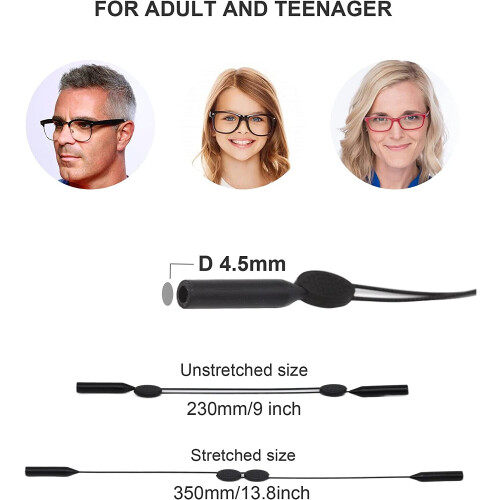 Glasses Strap Sunglasses Strap Holder, Adjustable eyeglasses strap eyeg 2