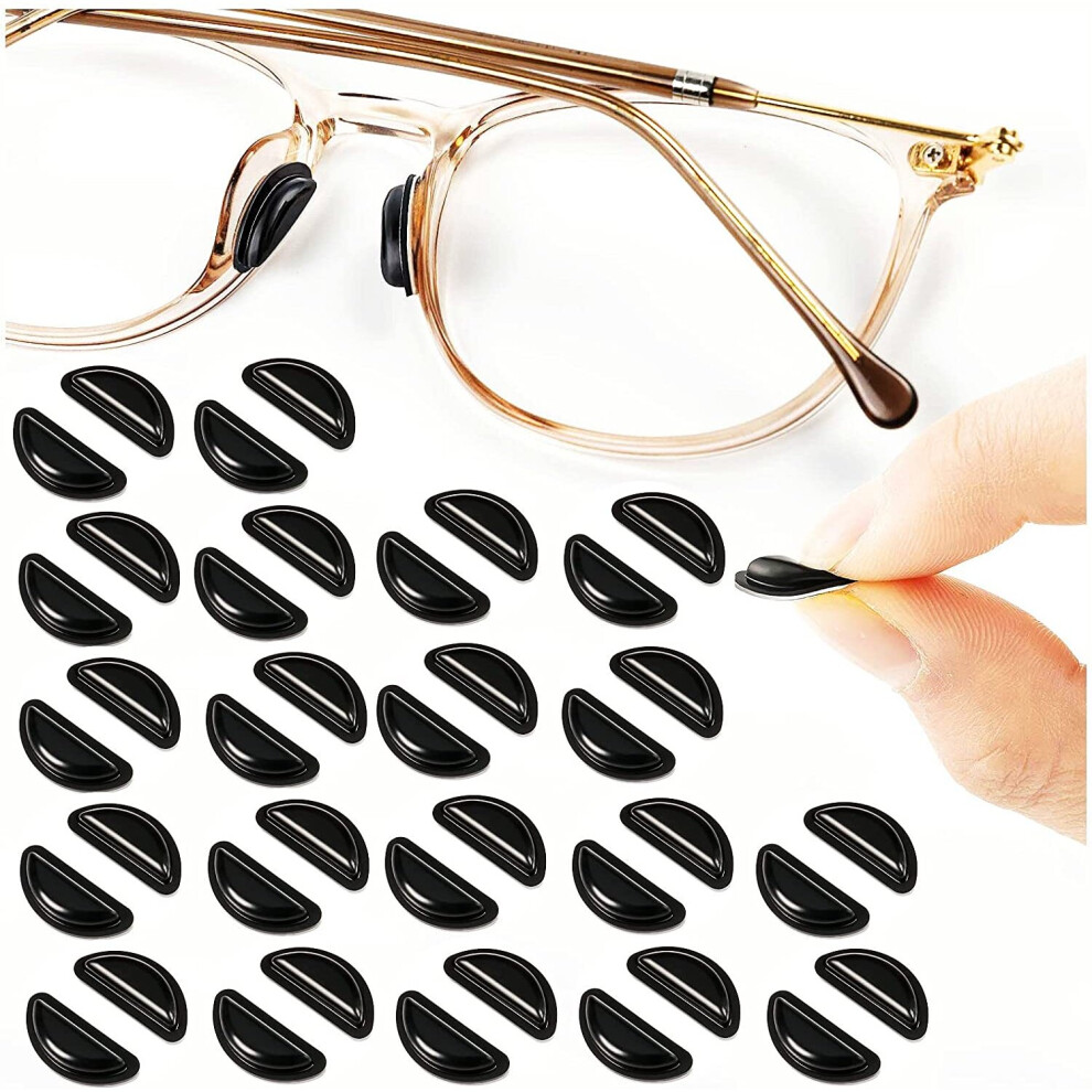 Xinyu 20 Pairs Eyeglass Nose Anti-Slip Pads, Soft Silicone Adhesive Nose Pads
