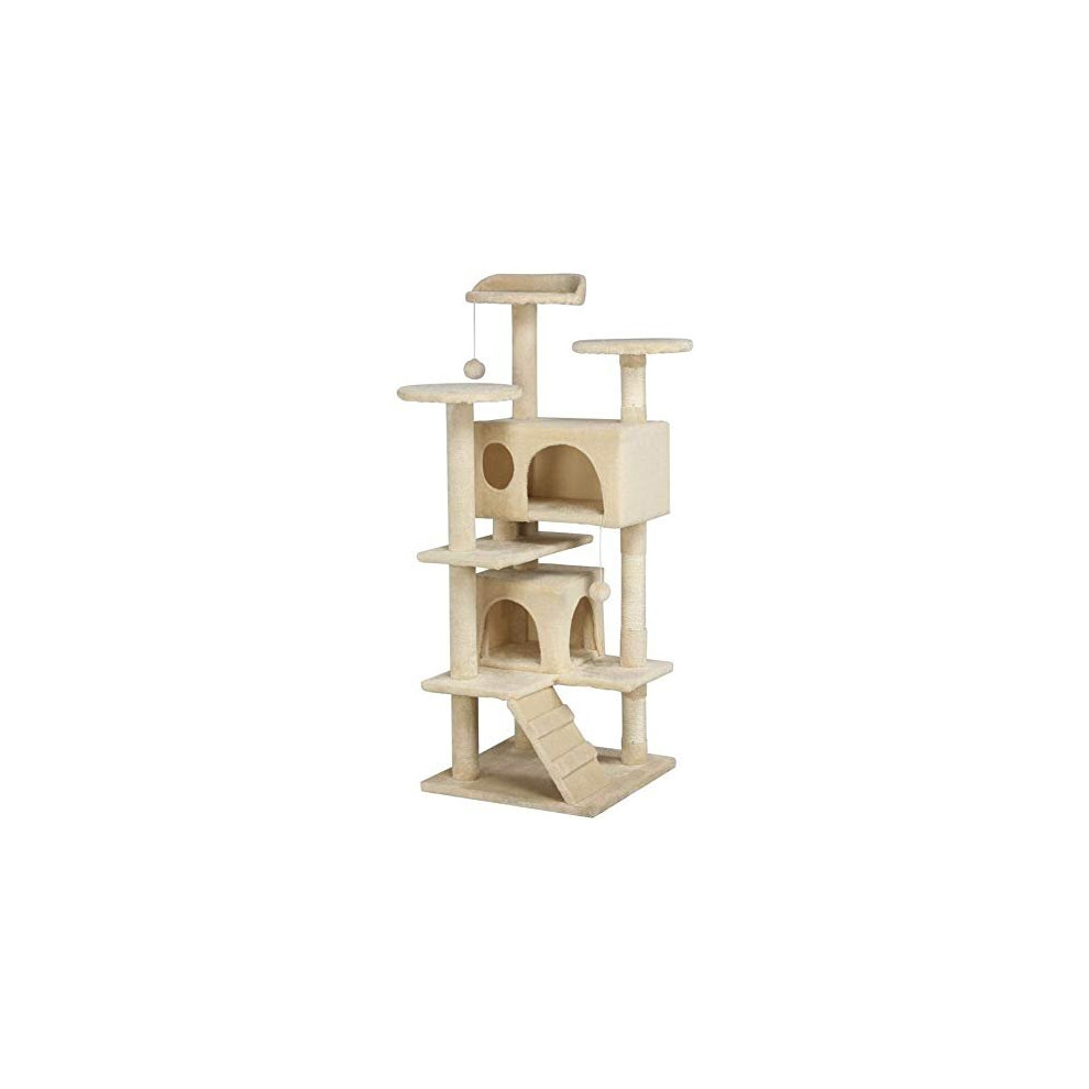 CA&T P.J Pet Products Ultimate Cat Play Tower and Scratching Post - One Size (Double Den)